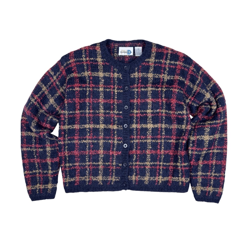 Vtg Mohair Wool Blend Cardigan Women's Small Cottagecore Paul Harris‎ Cozy Knit